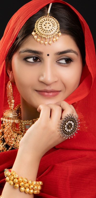 Women Model, Brown Eyes, Jewelry, Earrings, Black Hair, Indian, 1440x2960