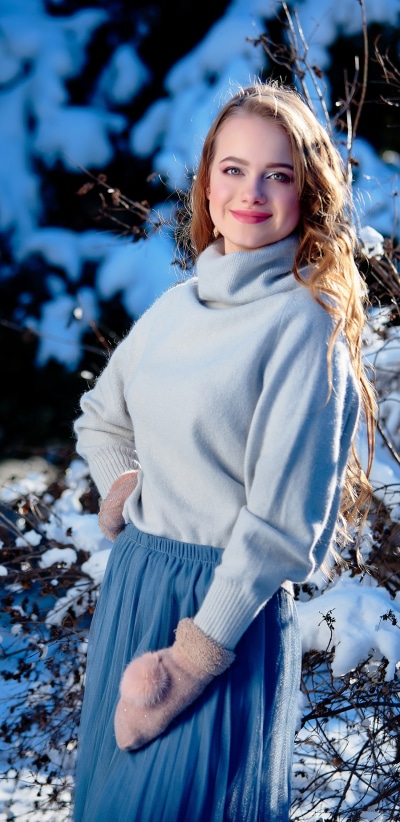 Women Model, Winter, Lipstick, 1440x2960