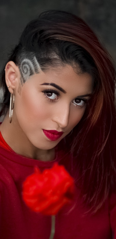 Women Model, Brown Eyes, Lipstick, 1440x2960