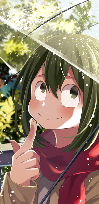Anime My Hero Academia, Tsuyu Asui, 1440x2960