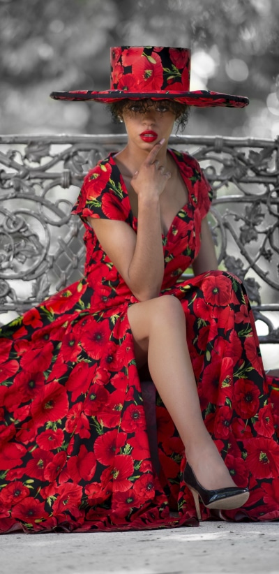 Women Model, Hat, Dress, 1440x2960