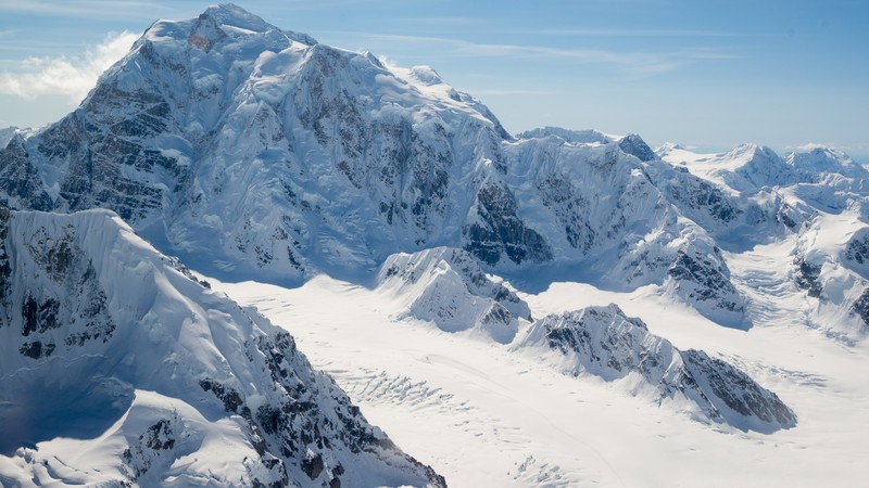mountain, Alaska, snow, winter, 4k