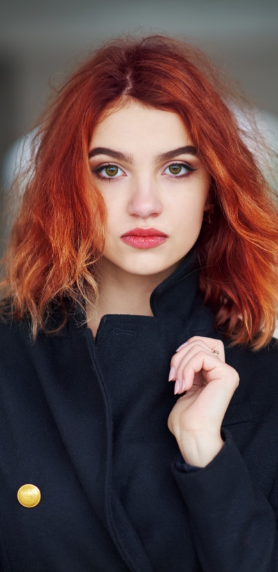Women Model, Green Eyes, Redhead, 1440x2960