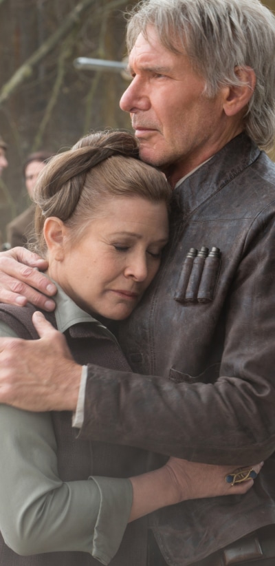 Movie Star Wars Episode VII: The Force Awakens, Princess Leia, Star Wars, Han Solo, Harrison Ford, Carrie Fisher, 1440x2960