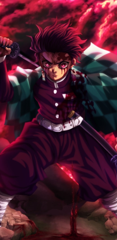 Anime Demon Slayer: Kimetsu no Yaiba, Nezuko Kamado, Tanjiro Kamado, 1440x2960