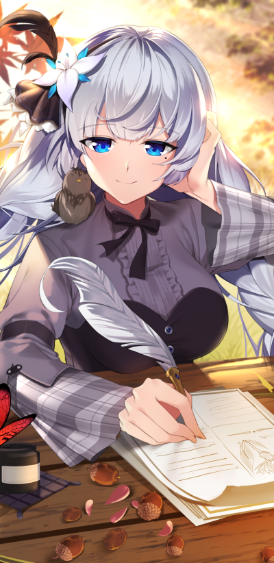 Anime Azur Lane, Long Hair, Blue Eyes, 1440x2960