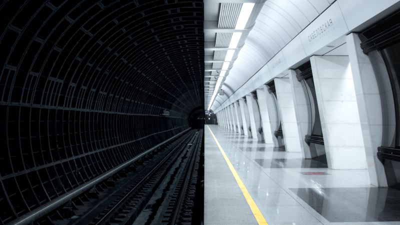 metro, tunnel, distance, 4k