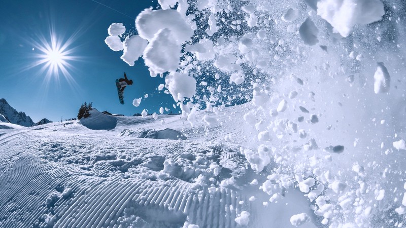 snowboarding, winter, snow, 4k