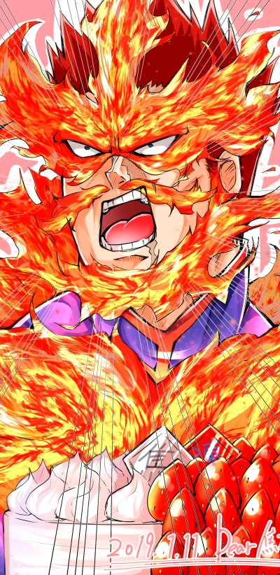 Anime My Hero Academia, Endeavor (Boku No Hero Academia), Enji Todoroki, 1440x2960