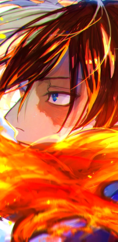 Anime My Hero Academia, Shoto Todoroki, 1440x2960
