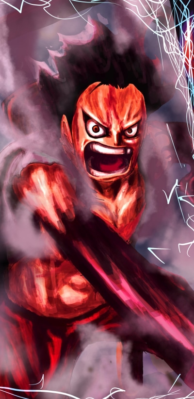 Anime One Piece, Monkey D. Luffy, 1440x2960