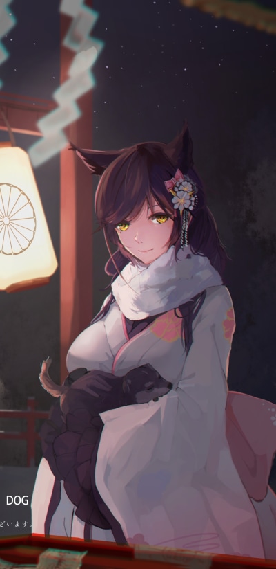 Anime Azur Lane, Bilan Hangxian, Atago (Azur Lane), Animal Ears, 1440x2960