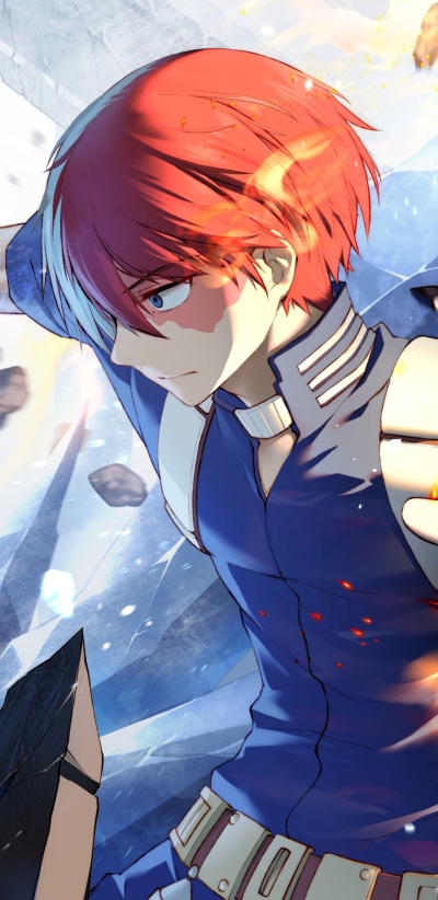 Anime My Hero Academia, Shoto Todoroki, 1440x2960