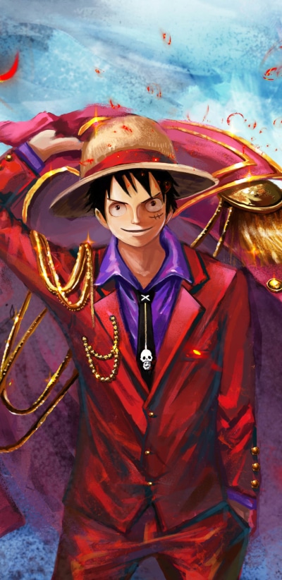 Anime One Piece, Monkey D. Luffy, 1440x2960