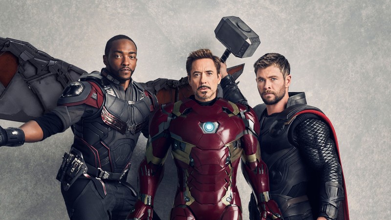 Avengers: Infinity War, Falcon, Iron Man, Thor, Anthony Mackie, Robert Downey Jr., Chris Hemsworth, 4K