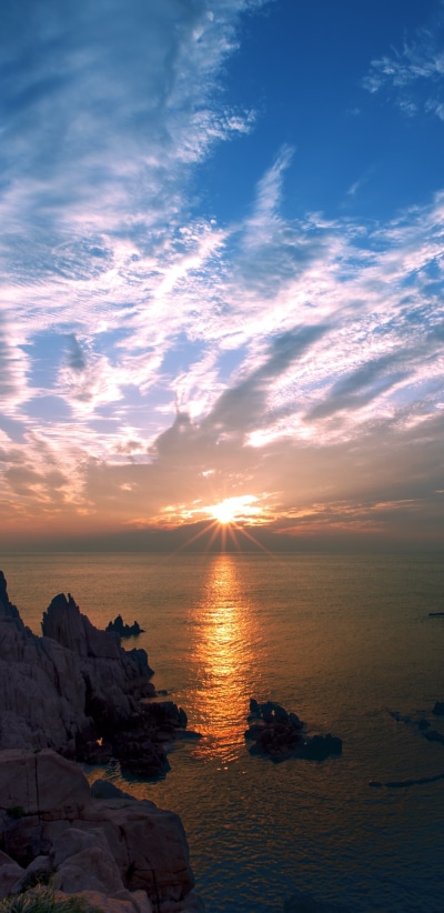 Earth Sunset, Horizon, Cloud, Sea, Sky, Ocean, 1440x2960