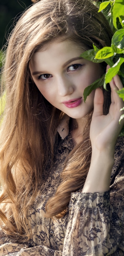Women Model, Brown Eyes, Brunette, Lipstick, 1440x2960