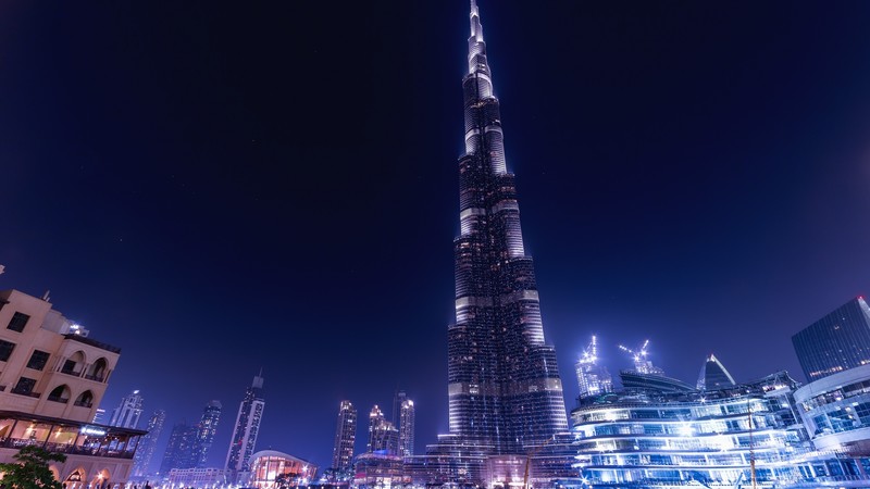 Khalifa Tower, Dubai, UAE, 4k