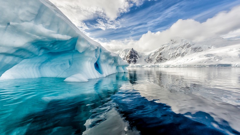 Antarctica, iceberg, ocean, 4K