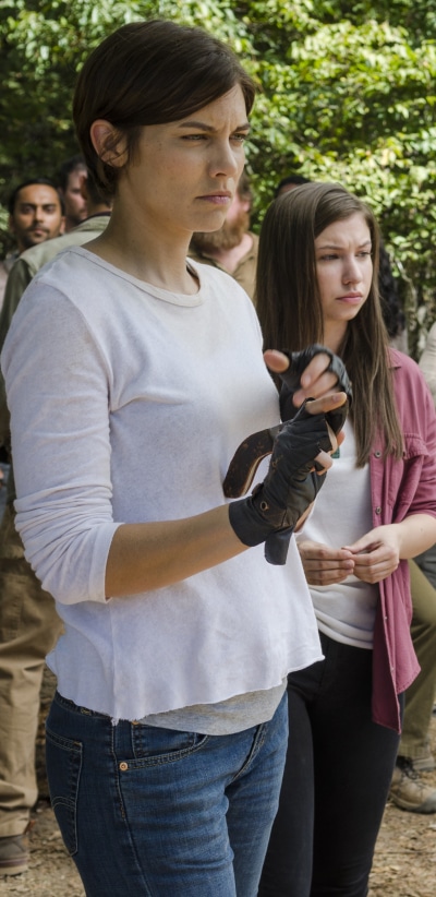 TV Show The Walking Dead, Katelyn Nacon, Lauren Cohan, Enid (The Walking Dead), Maggie Greene, 1440x2960