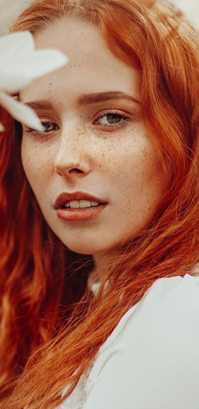 Women Model, Freckles, Depth Of Field, Face, Redhead, 1440x2960