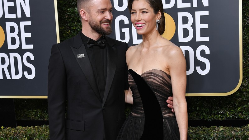 Justin Timberlake, Jessica Biel, Golden Globes 2018, 4k