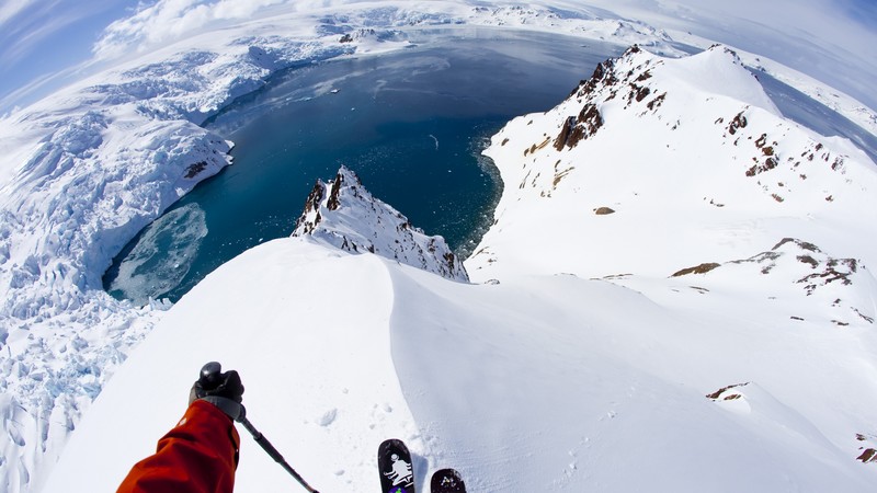 Antarctica, 4k, skiing, travel, tourism, snow, extreme