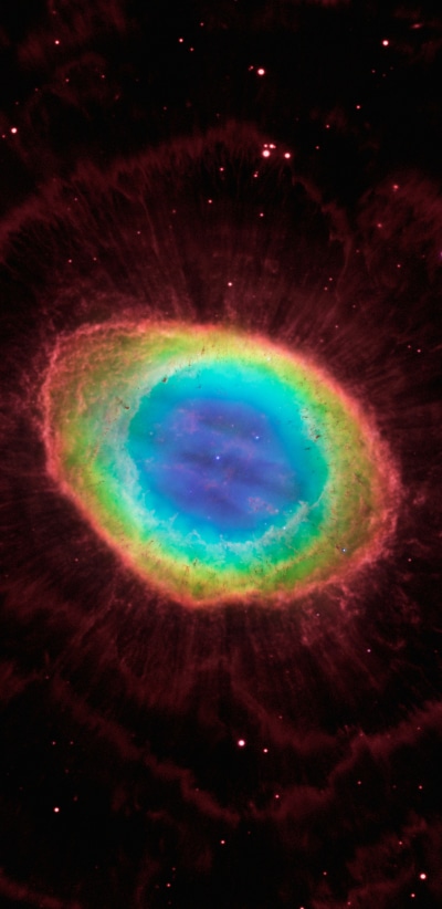 Sci Fi Nebula, Space, Stars, Circle, 1440x2960