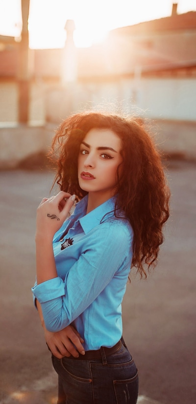 Women Model, Black Hair, Depth Of Field, Brown Eyes, 1440x2960