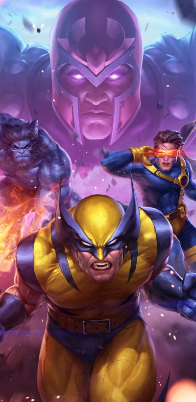 Video Game Marvel: Future Fight, X-Men, Cyclops (Marvel Comics), Beast (Marvel Comics), Wolverine, 1440x2960