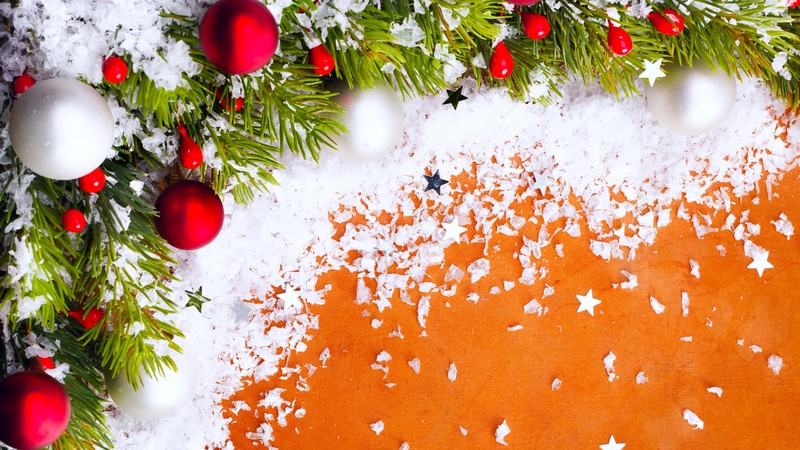 Christmas, New Year, gifts, decoration, snow, 4K
