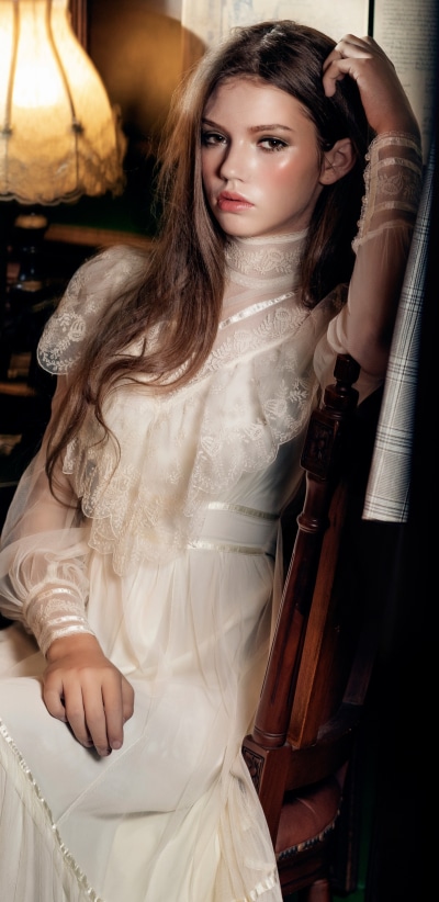 Women Model, Brown Eyes, Brunette, Book, White Dress, Long Hair, 1440x2960