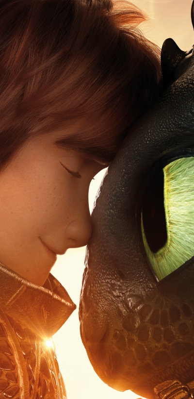 Movie How to Train Your Dragon: The Hidden World, Hiccup (How To Train Your Dragon), Toothless (How To Train Your Dragon), 1440x2960