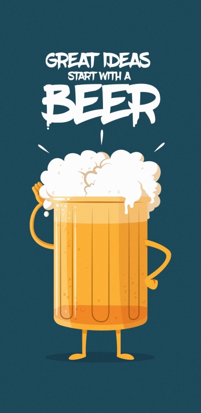 Humor Minimalist, Beer, 1440x2960