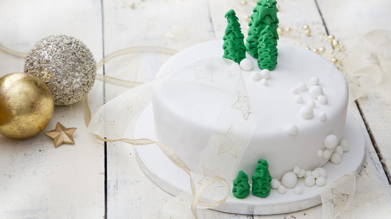 christmas cake, receipt, 4K