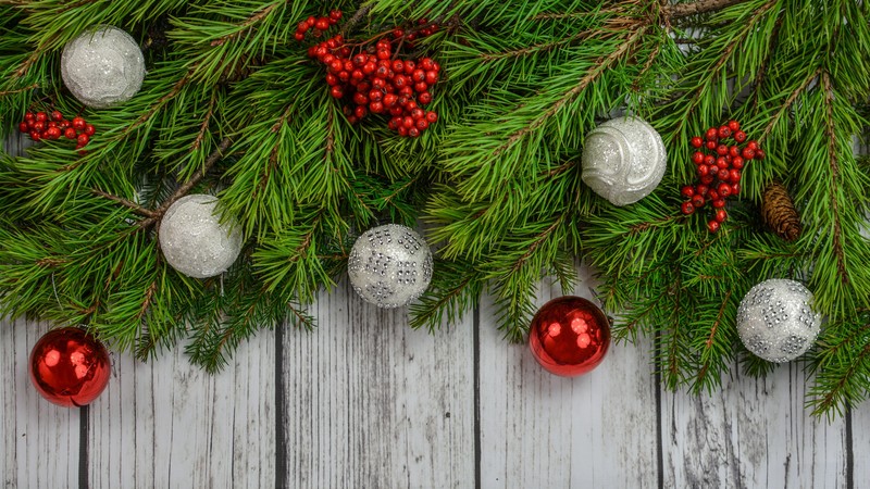 Christmas, New Year, toys, fir-tree, 4k