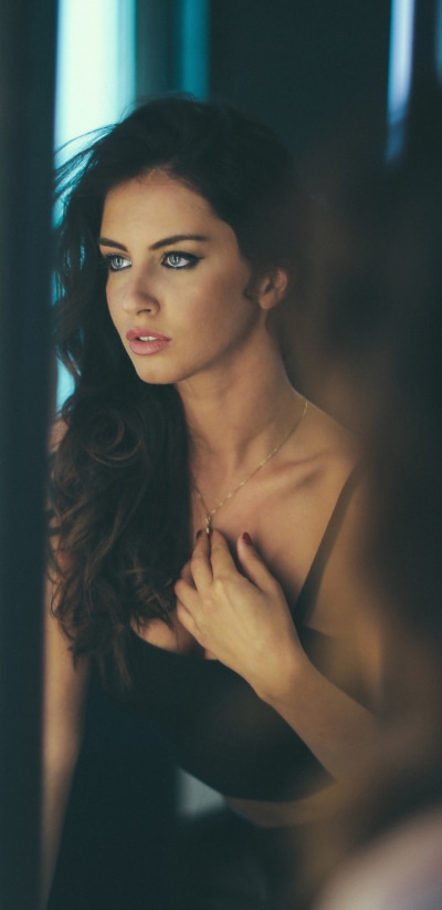 Women Model, Brunette, Blue Eyes, 1440x2960