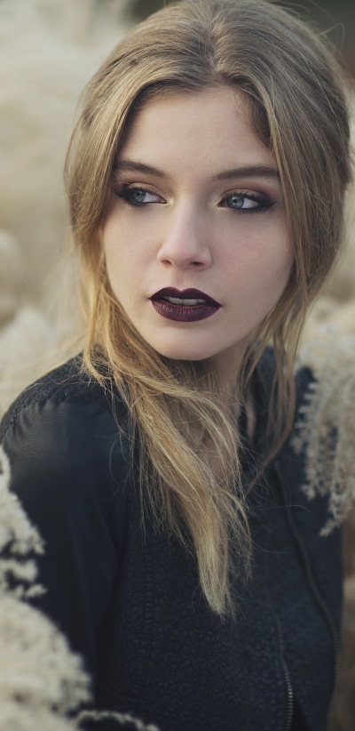 Women Model, Plant, Lipstick, Blonde, 1440x2960