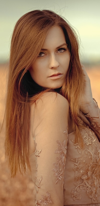 Women Model, Redhead, Outdoor, 1440x2960