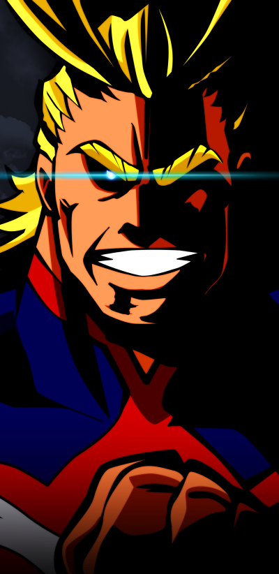 Anime My Hero Academia, All Might, 1440x2960
