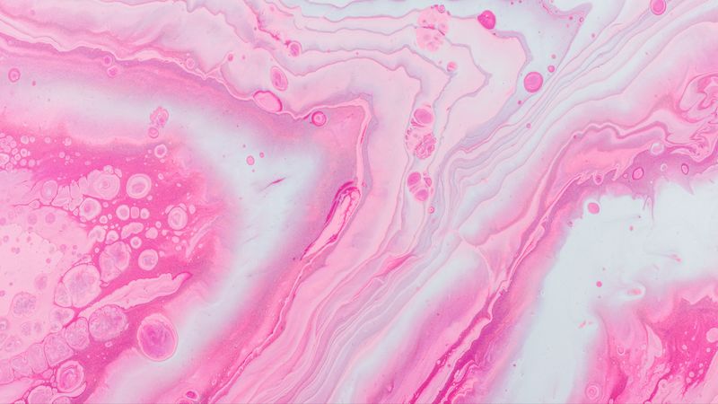 abstraction, circles, stains, pink, 4k