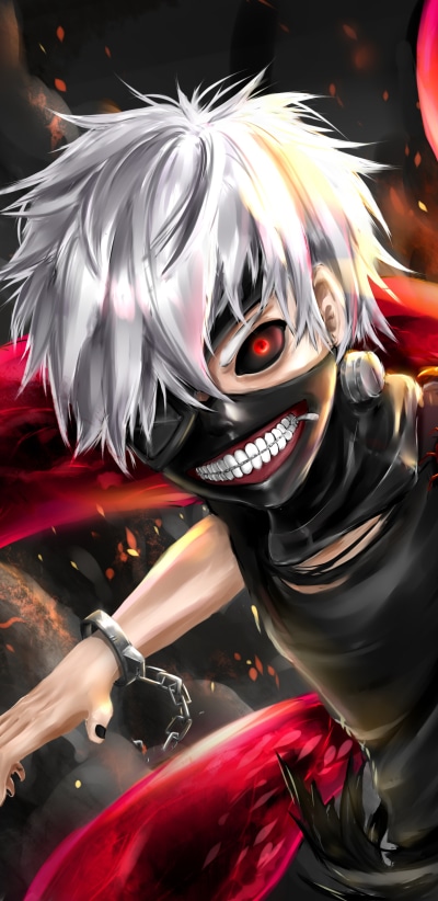 Anime Tokyo Ghoul, Ken Kaneki, 1440x2960