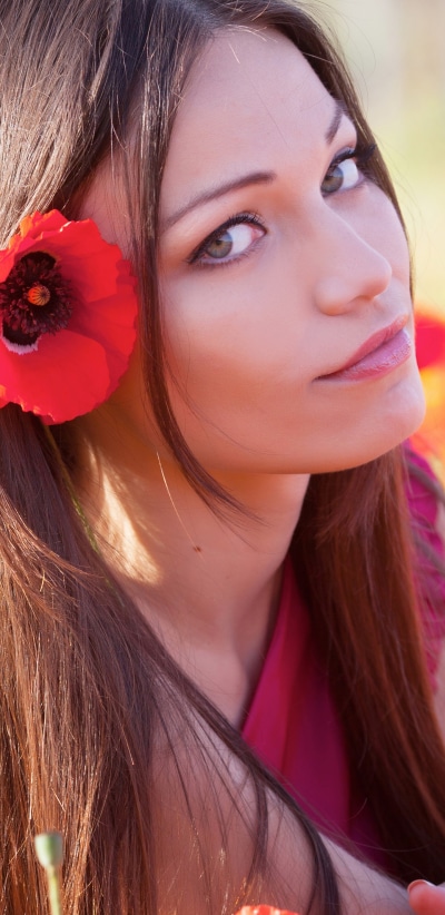 Women Model, Brunette, Long Hair, Face, 1440x2960