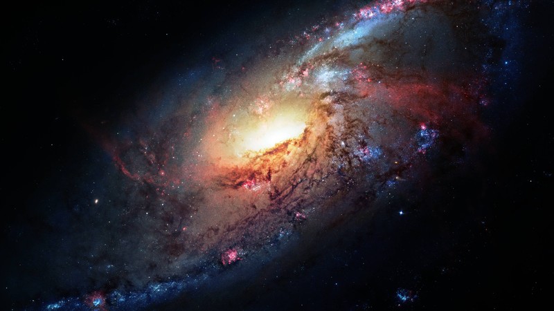 Messier 106, stars, 4k
