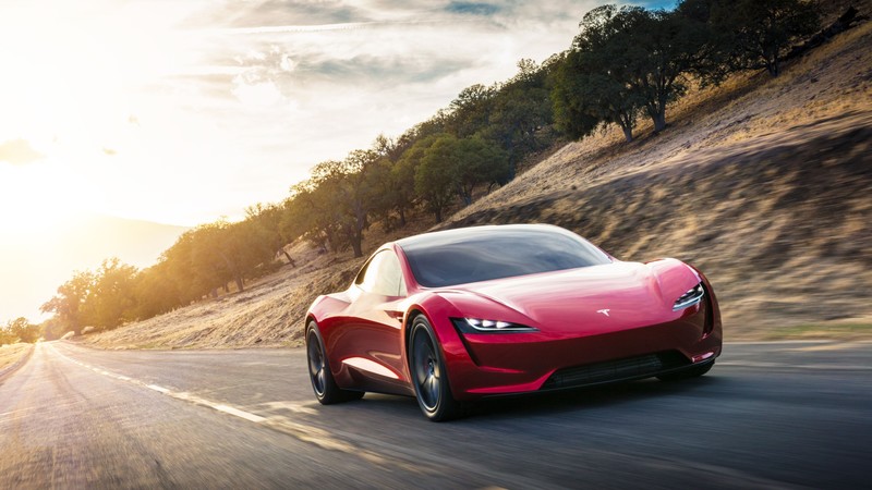 Tesla Roadster, electric car, 4k