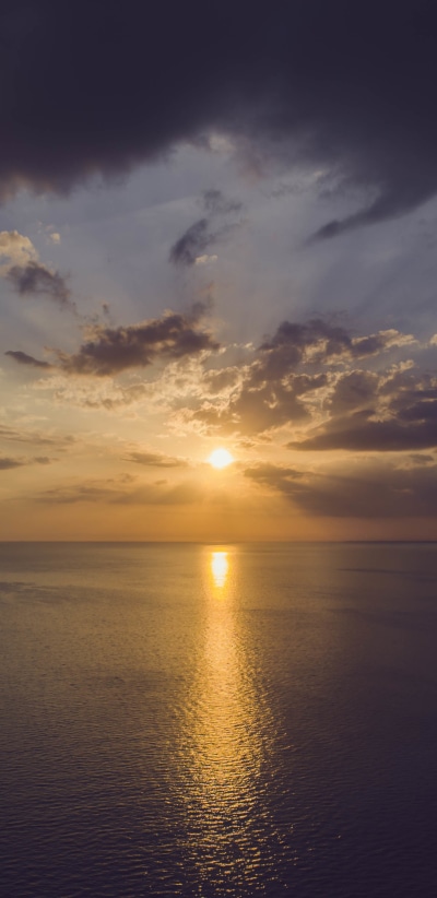 Earth Ocean, Nature, Sunset, Sky, Cloud, Horizon, 1440x2960