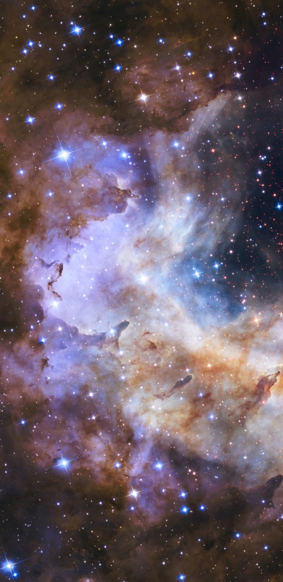 Sci Fi Nebula, Stars, Space, 1440x2960