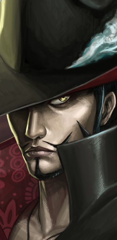 Anime One Piece, Dracule Mihawk, 1440x2960