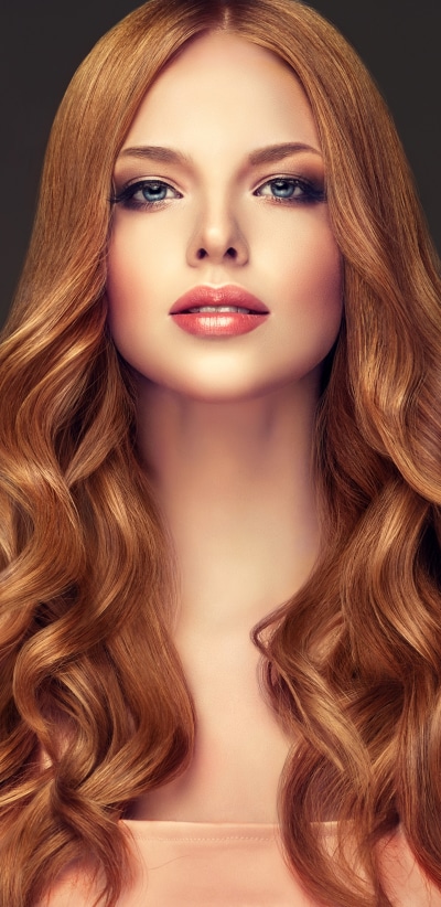 Women Model, Redhead, Long Hair, Lipstick, Blue Eyes, 1440x2960