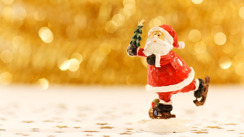 Christmas, New Year, Santa, 4k
